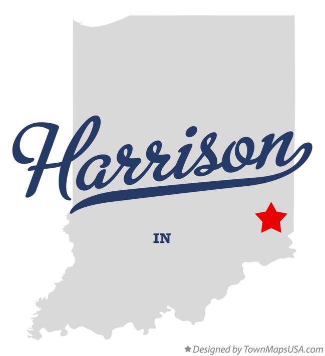 Map of Harrison Indiana IN