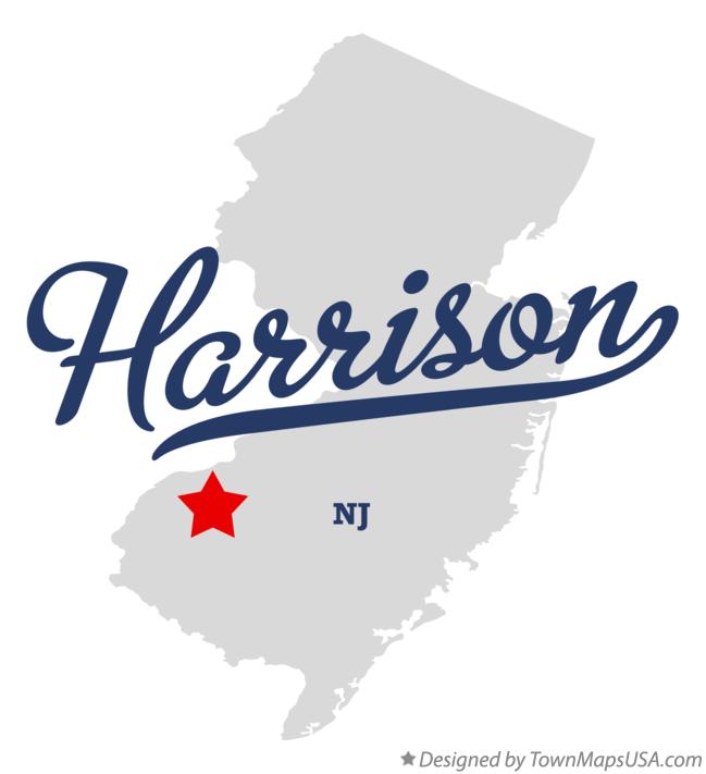 Map of Harrison New Jersey NJ