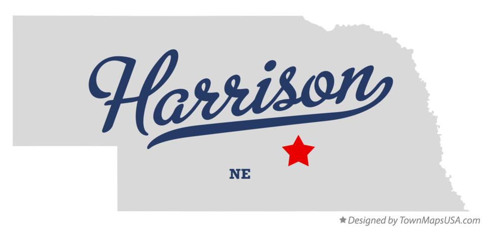 Map of Harrison Nebraska NE