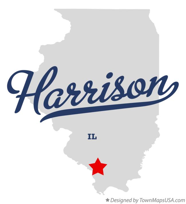 Map of Harrison Illinois IL