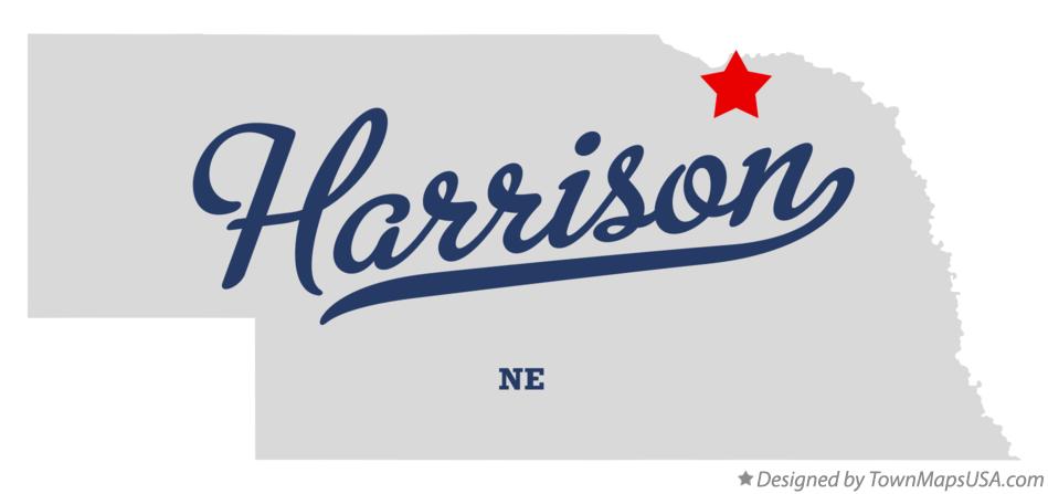 Map of Harrison Nebraska NE