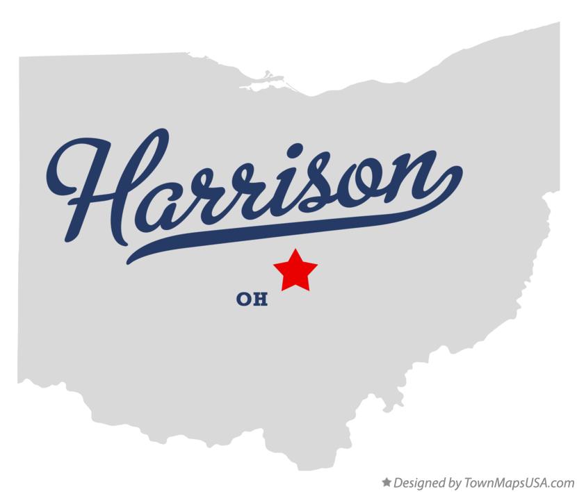 Map of Harrison Ohio OH