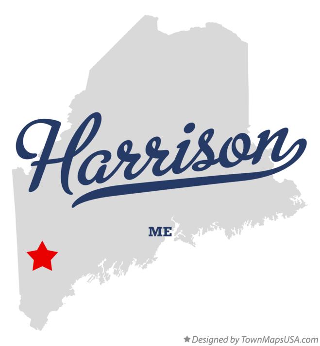 Map of Harrison Maine ME