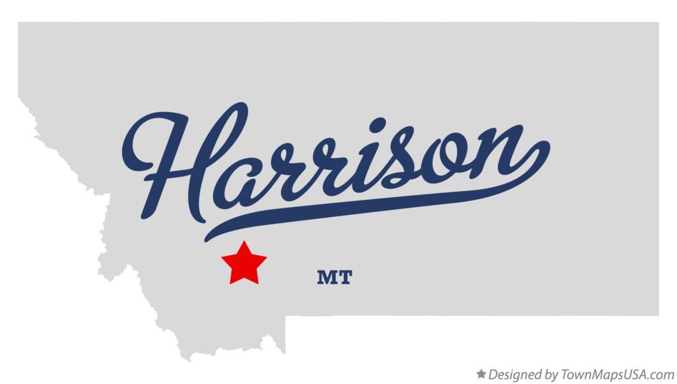 Map of Harrison Montana MT