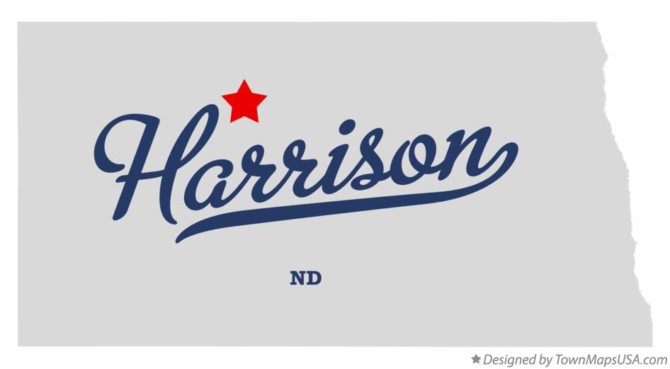 Map of Harrison North Dakota ND