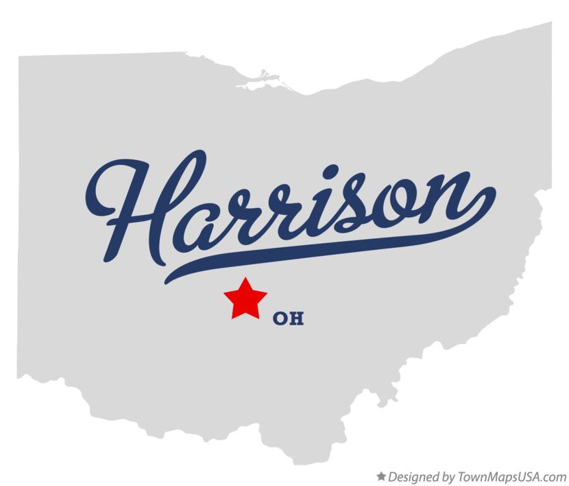 Map of Harrison Ohio OH