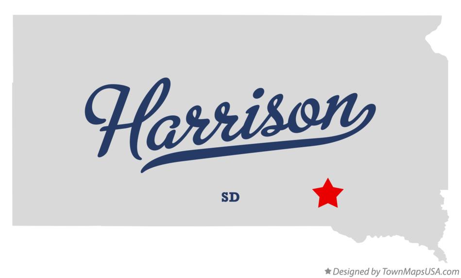 Map of Harrison South Dakota SD