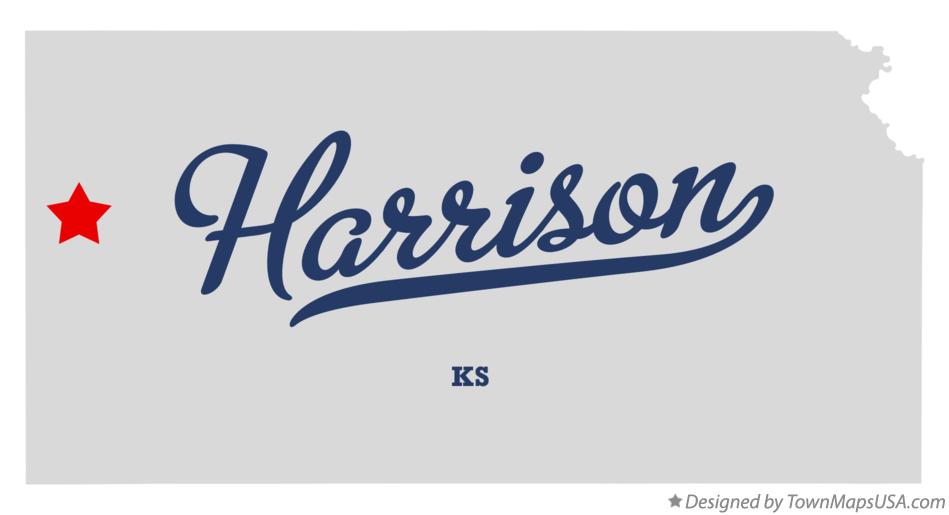 Map of Harrison Kansas KS