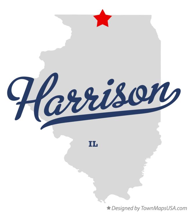 Map of Harrison Illinois IL