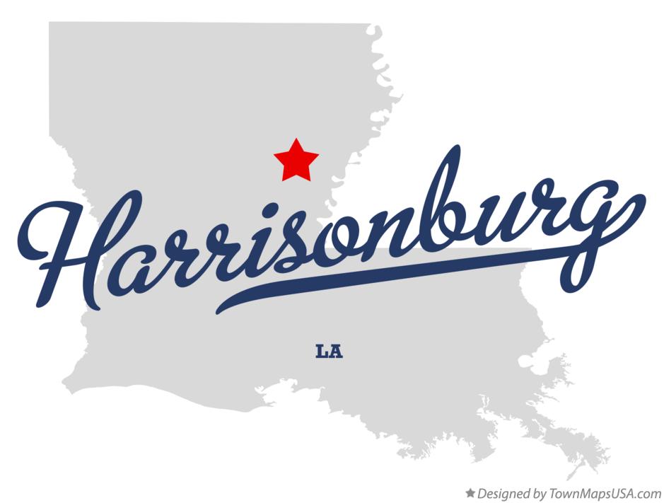 Map of Harrisonburg Louisiana LA
