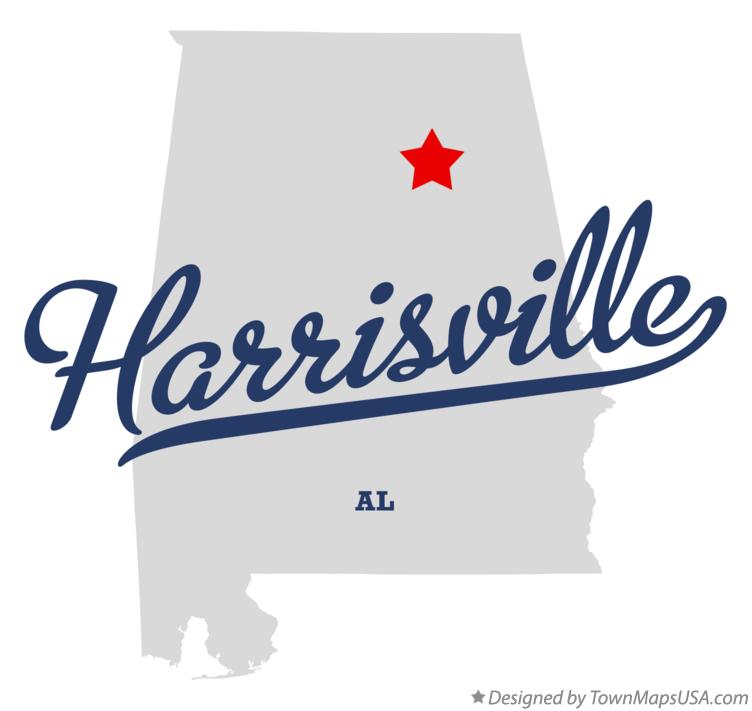 Map of Harrisville Alabama AL