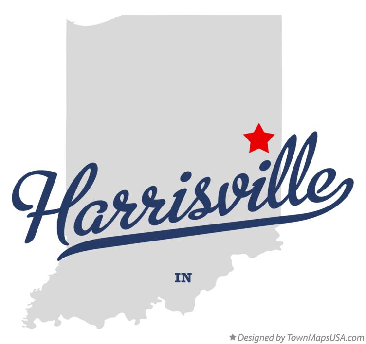 Map of Harrisville Indiana IN