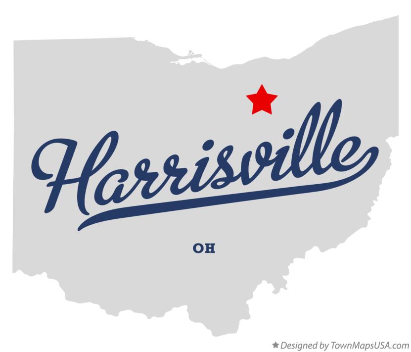 Map of Harrisville Ohio OH