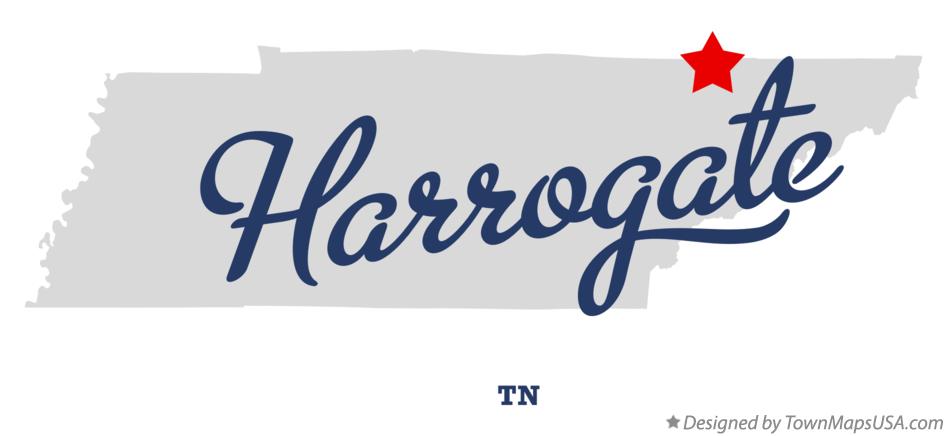 Map of Harrogate Tennessee TN