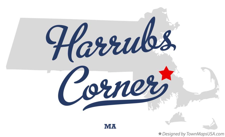 Map of Harrubs Corner Massachusetts MA