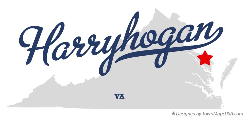 Map of Harryhogan Virginia VA