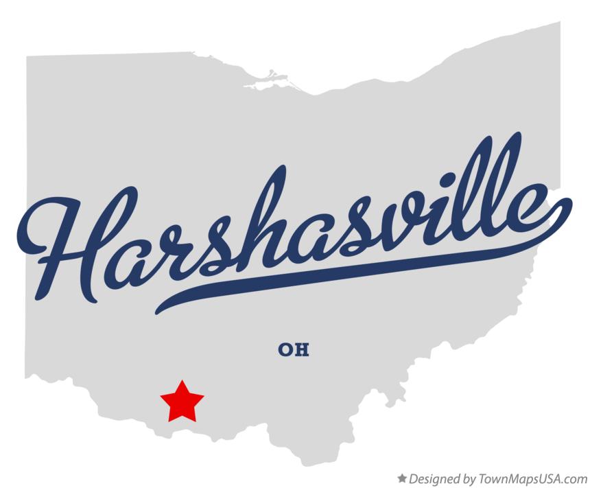 Map of Harshasville Ohio OH
