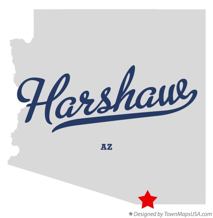 Map of Harshaw Arizona AZ