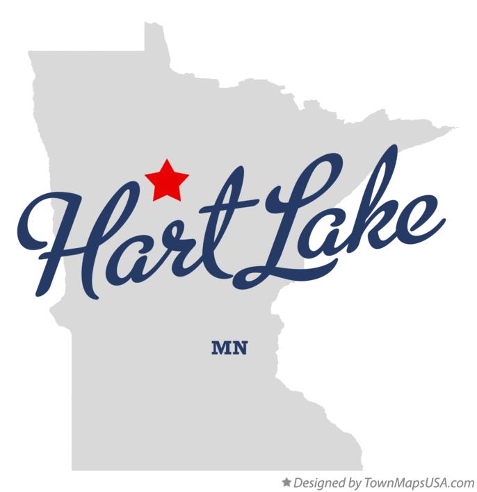 Map of Hart Lake Minnesota MN