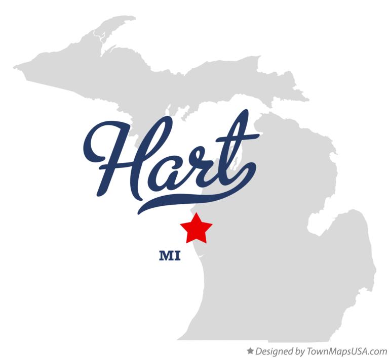 Map of Hart Michigan MI