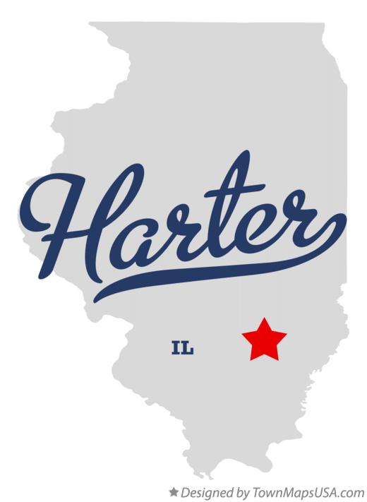 Map of Harter Illinois IL