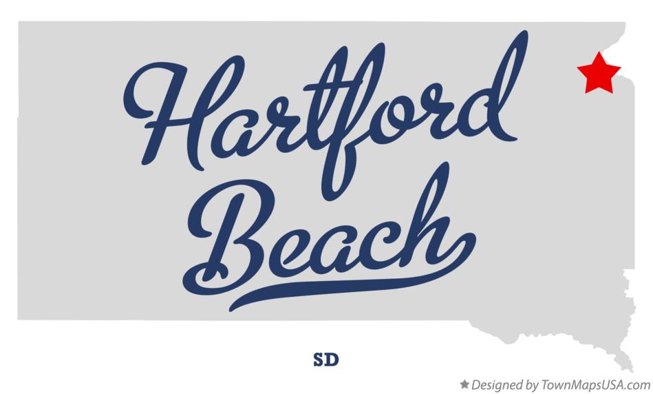 Map of Hartford Beach South Dakota SD