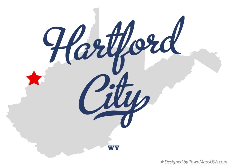 Map of Hartford City West Virginia WV