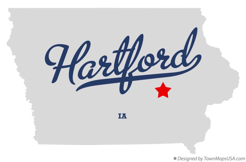 Map of Hartford Iowa IA