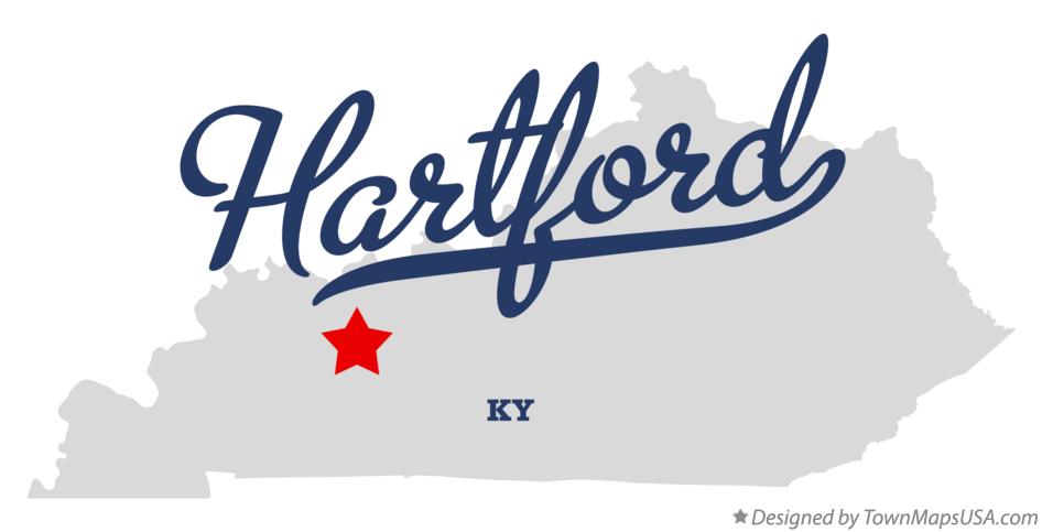 Map of Hartford Kentucky KY