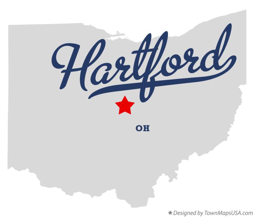 Map of Hartford Ohio OH