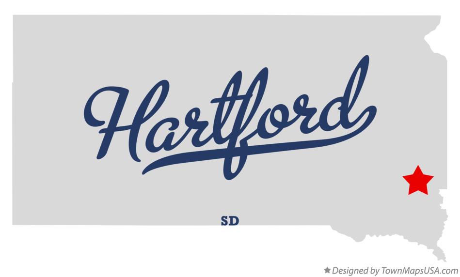 Map of Hartford South Dakota SD