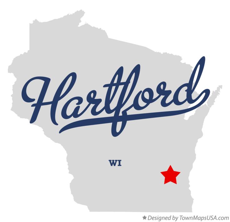 Map of Hartford Wisconsin WI