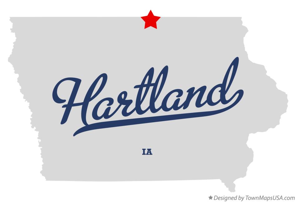 Map of Hartland Iowa IA