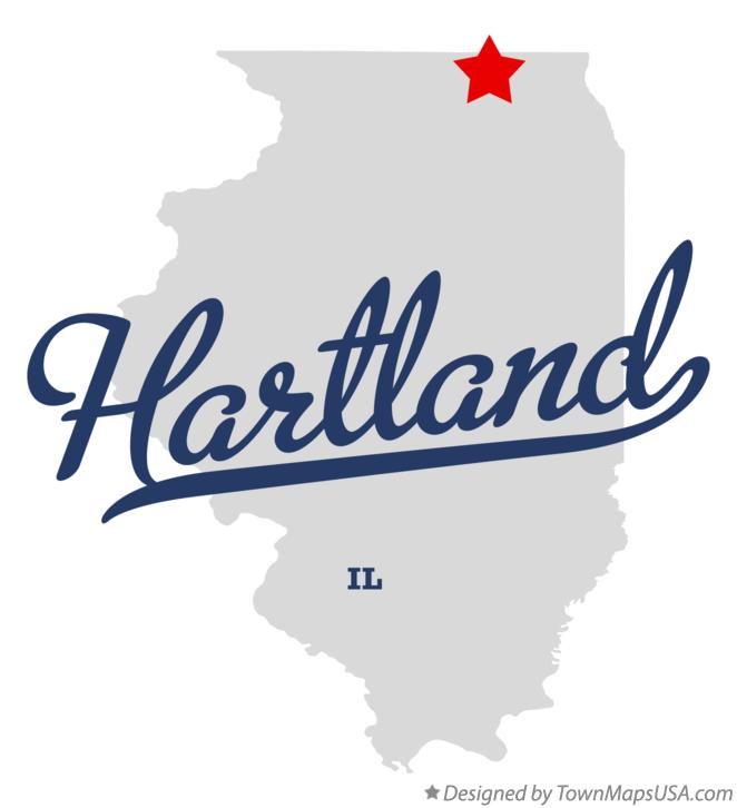 Map of Hartland Illinois IL