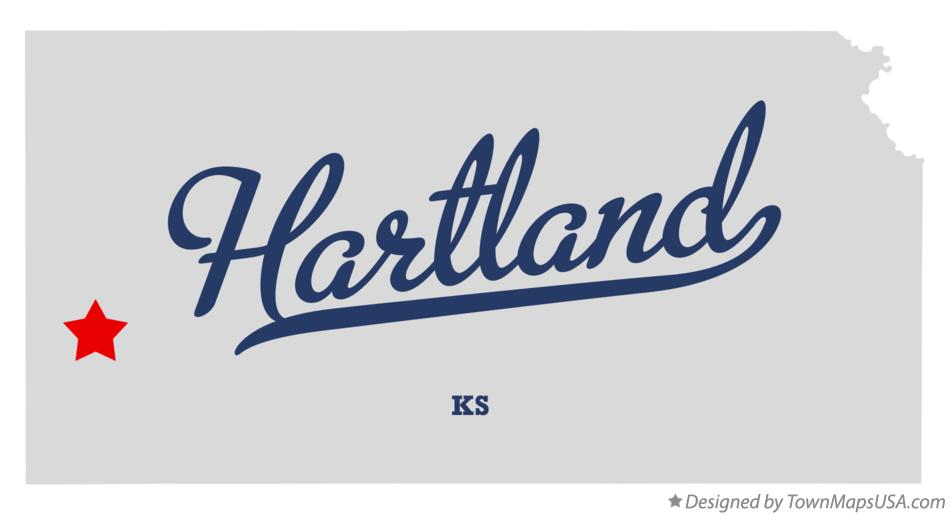 Map of Hartland Kansas KS