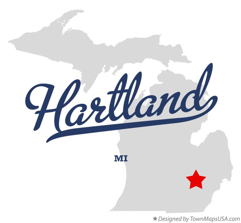 Map of Hartland Michigan MI