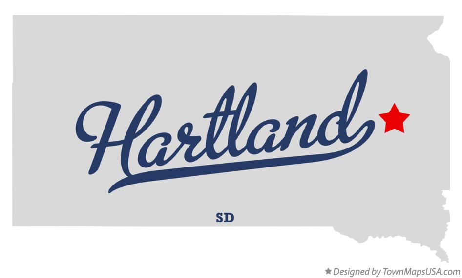 Map of Hartland South Dakota SD