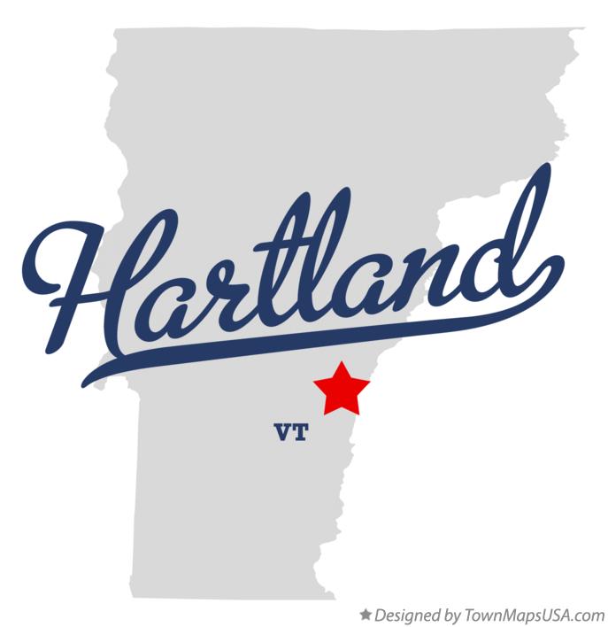 Map of Hartland Vermont VT