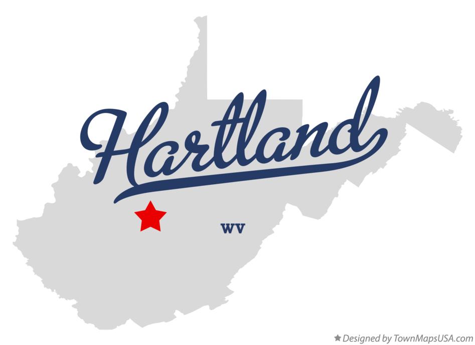 Map of Hartland West Virginia WV