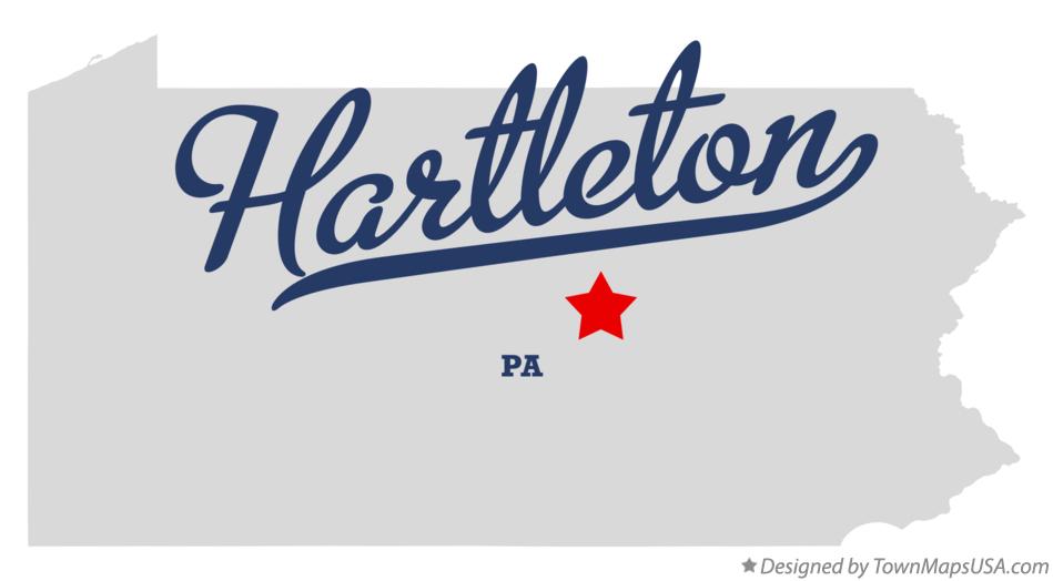 Map of Hartleton Pennsylvania PA