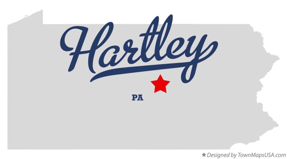 Map of Hartley Pennsylvania PA
