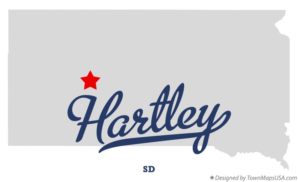 Map of Hartley South Dakota SD