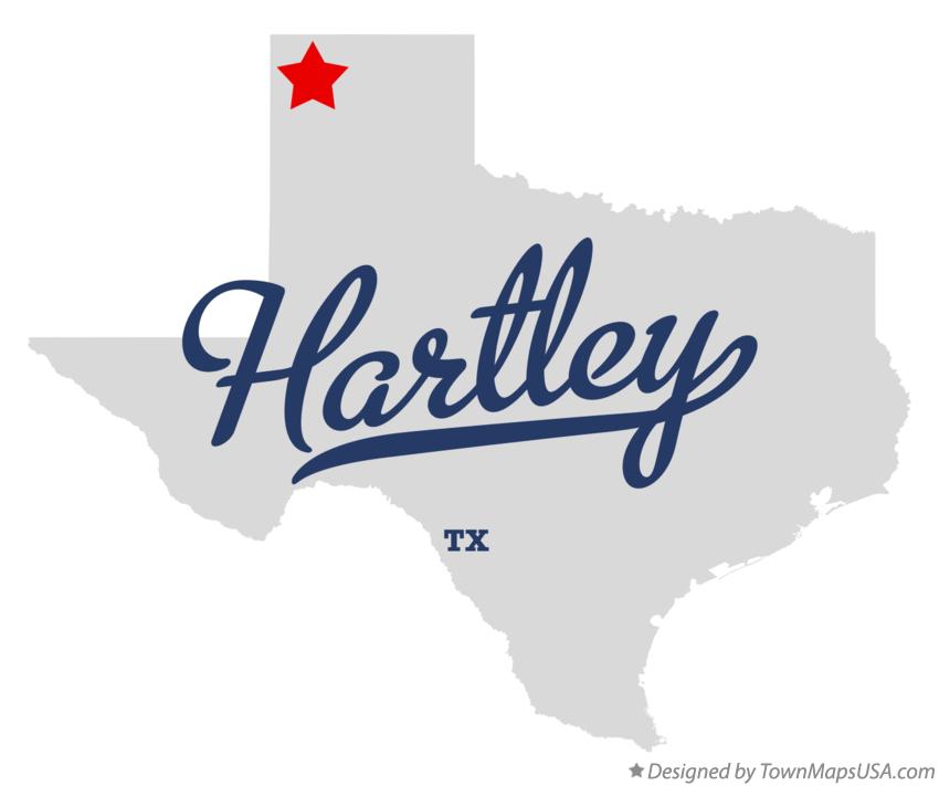 Map of Hartley Texas TX