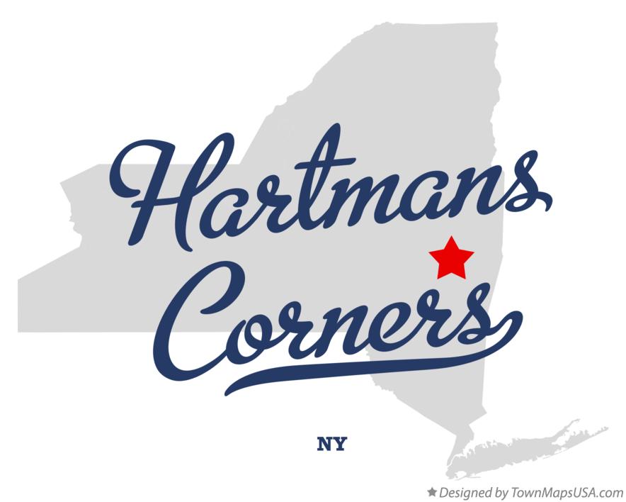 Map of Hartmans Corners New York NY