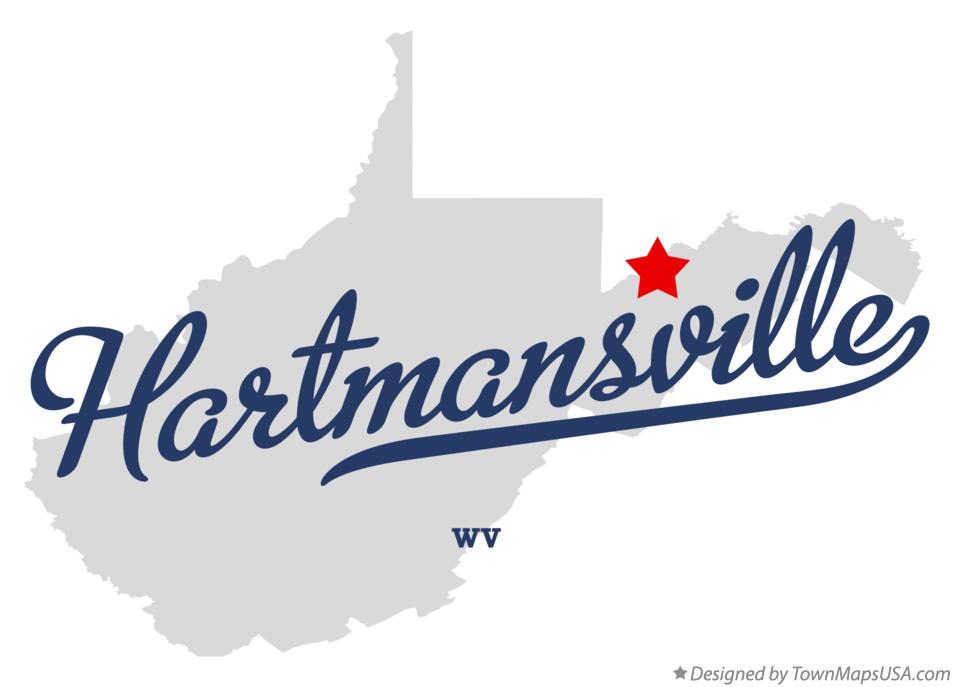Map of Hartmansville West Virginia WV