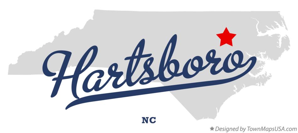 Map of Hartsboro North Carolina NC