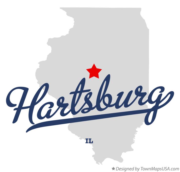 Map of Hartsburg Illinois IL