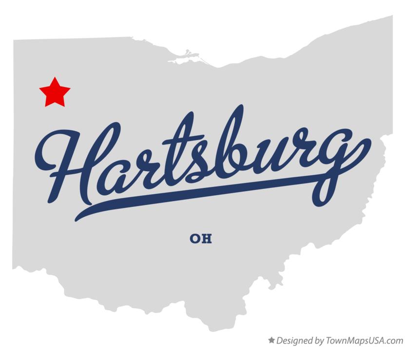 Map of Hartsburg Ohio OH