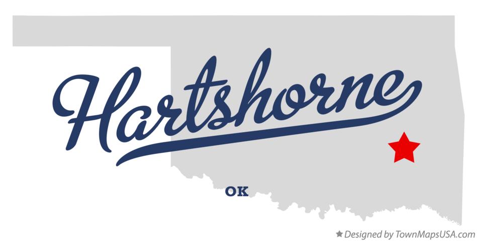 Map of Hartshorne Oklahoma OK