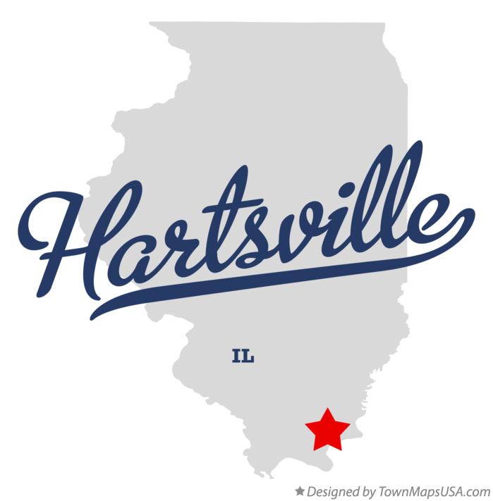 Map of Hartsville Illinois IL